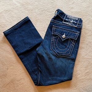 True Religion Men’s Dark Blue Ricky Big T. Inseam 32” professionally hemmed